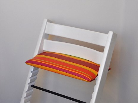 Gecoat grijs witte sterren' zitkussen voor stokke tripp trapp kinderstoel - 8