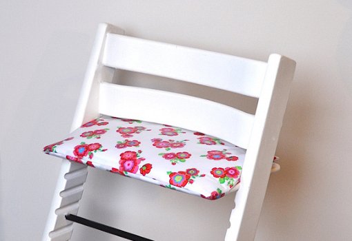 Gecoate botanische print zitkussen voor stokke tripp trapp kinderstoel - 5