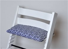Gecoate panterprint' zitkussen voor stokke tripp trapp kinderstoel