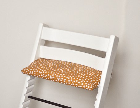 Gecoate dots okergeel' zitkussen voor stokke tripp trapp kinderstoel - 1