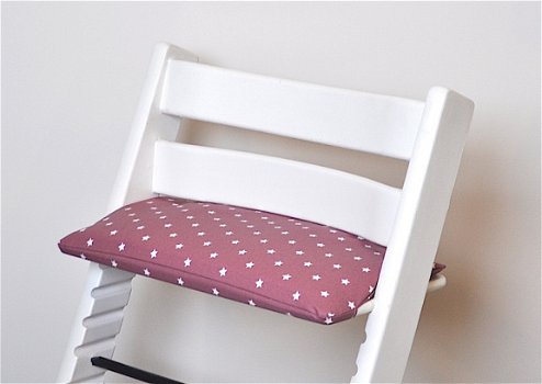 Gecoate vintage pink' zitkussen voor stokke tripp trapp kinderstoel - 1