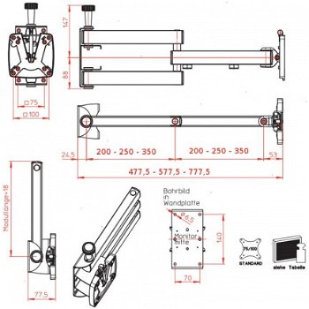 Novus SKY 10N-200 20cm tv steun - 5