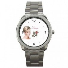 Princess Diana "Red Rose" Stainless Steel Horloge
