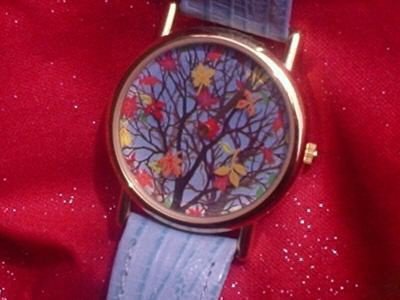 Schitterend 14k Goldplated Autumn Leaves Horloge - 1
