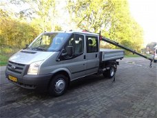 Ford Transit - 350M 2.4 TDCI DC Laadkraan Pick-up Open laadbak Trekhaak 2800 kg Autokran Ahk Pritsch