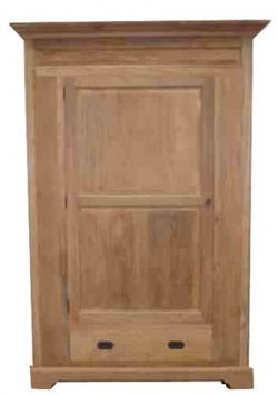 Kabinetskast Beekbergen teak onbehandeld 100 x 50 x 220cm