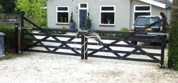 Veld Omheiningen, Engelse houten poort met hoorn, Landelijk - Afbeelding 3