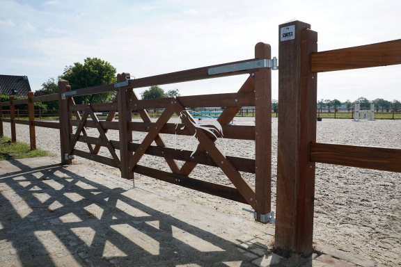 Veld Omheiningen, Hardhouten poort Weidepoort Oprit Hardhout - Afbeelding 3
