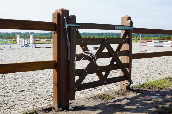 Veld Omheiningen, Hardhouten poort Weidepoort Oprit Hardhout - Afbeelding 4
