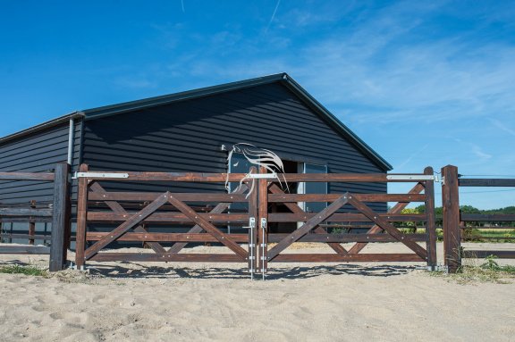 Veld Omheiningen, Houten poort, Weidepoort landhekken tuin - Afbeelding 3