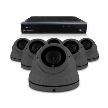 Camerabewaking set met 6 Dome camera – 4MP 2K HD – Analoog - 1
