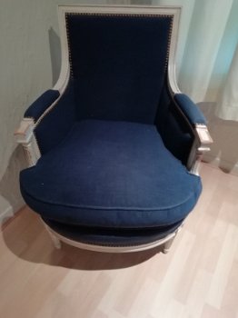 Zetel, donkerblauw, romantische stijl - 1