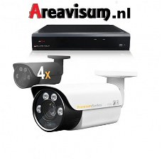 Camerabewaking set 4 x Bullet camera 4MP 2K HD Analoog