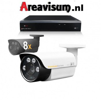 Camerabewaking set 8 x Bullet camera 4MP 2K HD Analoog - 1