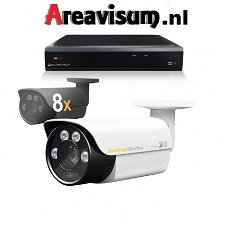 Camerabewaking set 8 x Bullet camera 4MP 2K HD Analoog