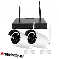 HD IP draadloos 2 camera bewaking systeem Primovo Space