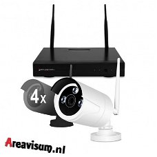 HD IP draadloos 4 camera bewaking systeem Primovo Space