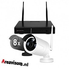 HD IP draadloos 8 camera bewaking systeem Primovo Space