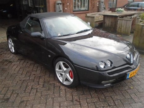 Alfa Romeo Spider - 3.0-12V V6 L cabrio, bj97, leer, airco, enz, mooi, rijd goed, 175dkm, nap, apk 2 - 1