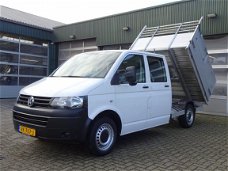 Volkswagen Transporter - 2.0 TDI L2H1 DC kipper open laadbak 1e eigenaar ex overheid Trekhaak 2200 k