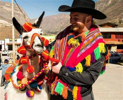 Peruaan Heren Alpaca Poncho Gratis Verzending - 4
