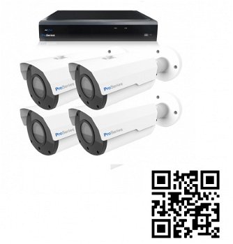 Beveiligingscamera set 4 x Bullet camera 5MP 2K HD – Draadloos - 1
