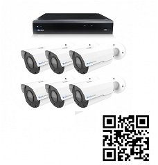 Beveiligingscamera set 6 x Bullet camera 5MP 2K HD – Draadloos