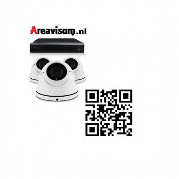 Beveiligingscamera set met 4 Dome camera 5MP 2K HD Draadloos - 2