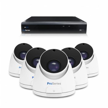 Beveiligingscamera set met 5 Dome camera 5MP 2K HD Draadloos - 1