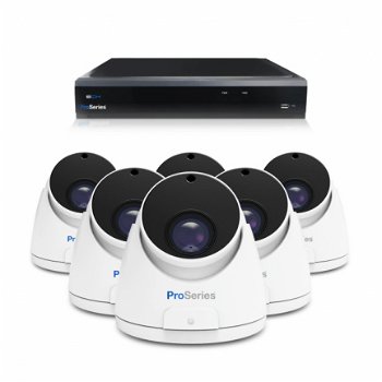 Beveiligingscamera set met 6 Dome camera 5MP 2K HD Draadloos - 1