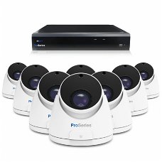 Beveiligingscamera set met 8 Dome camera 5MP 2K HD Draadloos