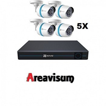 IP set compleet met 8 kanaals NVR en 5 bullet camera's ( CS-BN8-EU ) + 1 cam - 3