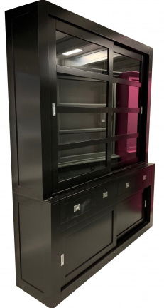 Winkelkast design Hasselt XL zwart - grijs 200 x 50/40 x 240cm - nr. 1