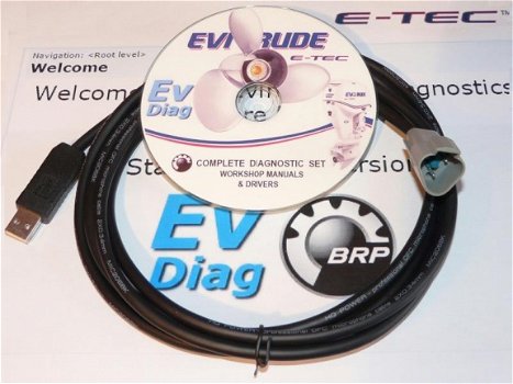 USB Evinrude e-tec diagnose kabel set - 1