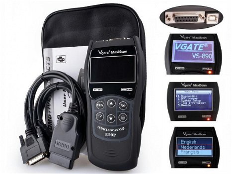 Vgate scanner VS890 universeel voor alle merken, Nederlands - 1