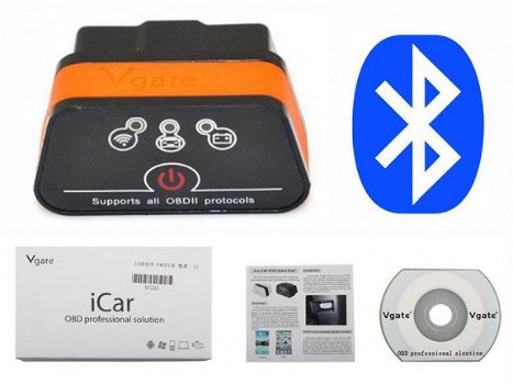 Vgate iCAR scanner, Bluetooth, ELM327 met knop - 1