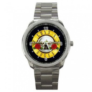 Guns N' Roses Black Stainless Steel Horloge - 1