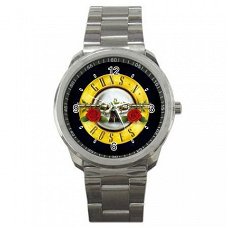 Guns N' Roses Black Stainless Steel Horloge