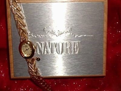 Schitterende 14K Goldplated Valdawn Nature Gold Leaf Horloge - 1