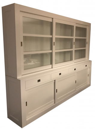 Winkelkast Brielle RVS beslag wit - wit 300 x 50/40 x 215cm - nr. 1