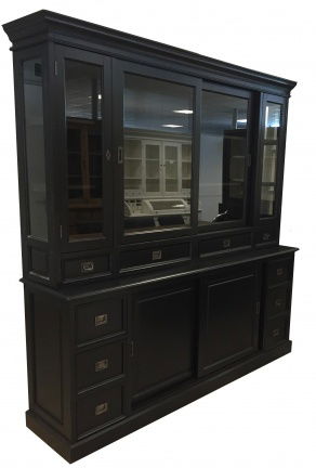 Buffetkast Eelde zwart - zwart 225 x 50/40 x 225cm - nr. 1