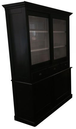 Buffetkast Beek zwart - wit 145 x 50/45 x 205cm - nr. 1