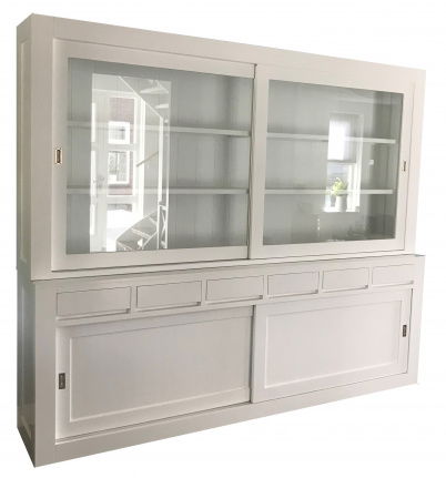 Winkelkast Diemen wit - wit strak design laden greeploos 260cm breed - nr. 1