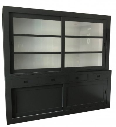 Winkelkast design antraciet - wit Hasselt 240 x 50/40 x 220cm - nr. 1