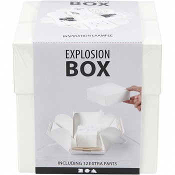 Basis cadeau verrassings explosie box kraft 12x12x12cm 1-set - 4