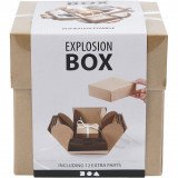 Basis cadeau verrassings explosie box zwart 12x12x12cm 1-set - 5