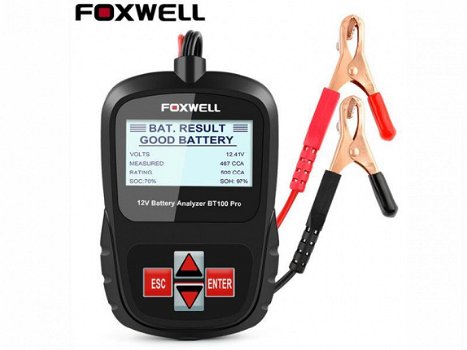 Foxwell BT100 universele 12 volt accu tester - 1