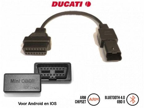 Ducati (Italiaanse) motorbike (4 pins) diagnose kabel en software draadloos - 1