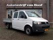 Volkswagen Transporter - 2.0 TDI L2H1 / open laadbak / kraan 840kg / dubbele cabine / electr ramen / - 1 - Thumbnail