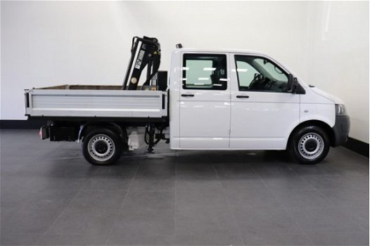 Volkswagen Transporter - 2.0 TDI - HIAB Kraan - Dubbel Cabine - Airco - € 12.950, - Ex - 1